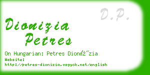 dionizia petres business card